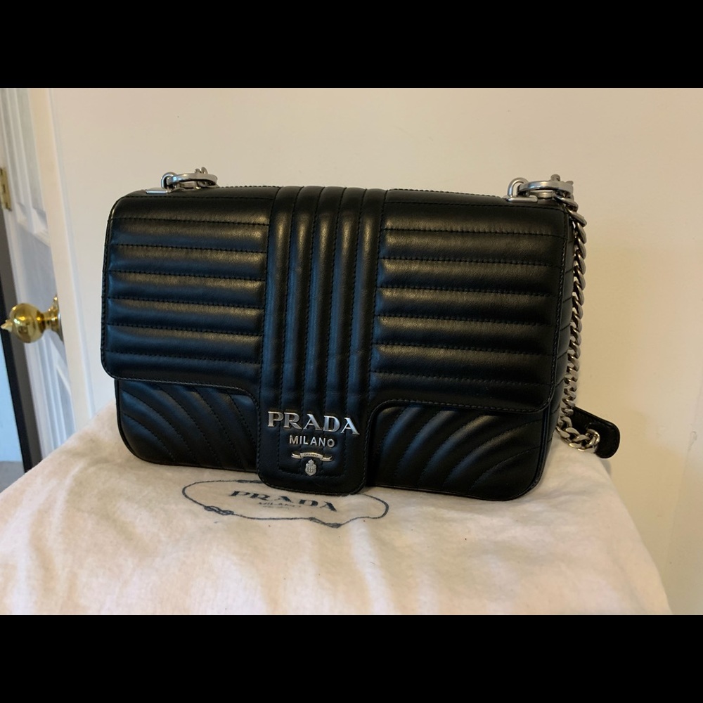 SOLDDDD!!!!!  Prada Diagramme flap bag.